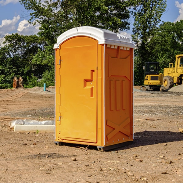 how often are the portable restrooms cleaned and serviced during a rental period in Knotts Island